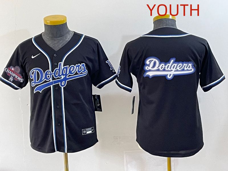 Youth 2025 Los Angeles Dodgers Blank Black Three generations Fashion Nike MLB Jersey style 18